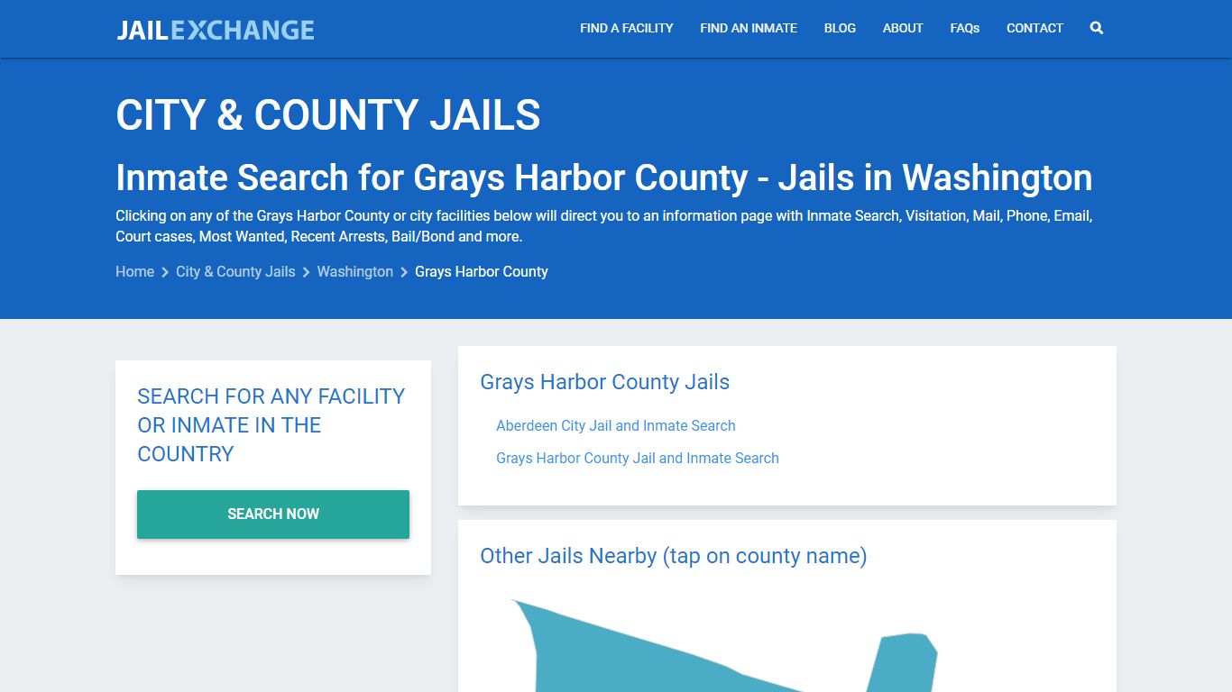 Inmate Search for Grays Harbor County | Jails in Washington - Jail Exchange